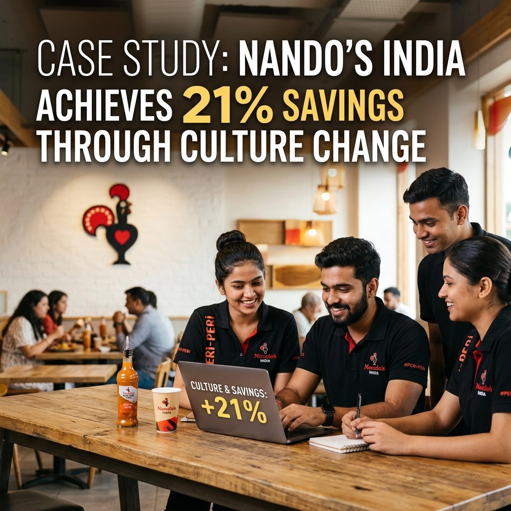 Case Study: Nando’s India achieves 21% Savings through Culture Change
